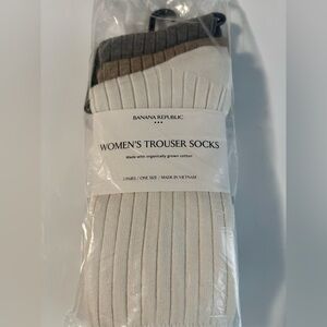 NWT Banana Republic Factory 3-Pack Women’s Trouser Socks. Organic Cotton